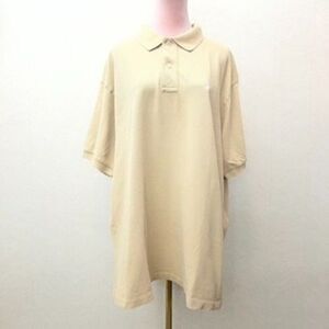 Polo Ralph Lauren Short Sleeve Slit Hem Logo Beige Polo Shirt Mens Size 2X Big